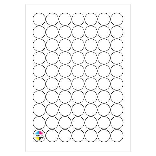25Ø A4 Laser Sheets (CIRCLES)